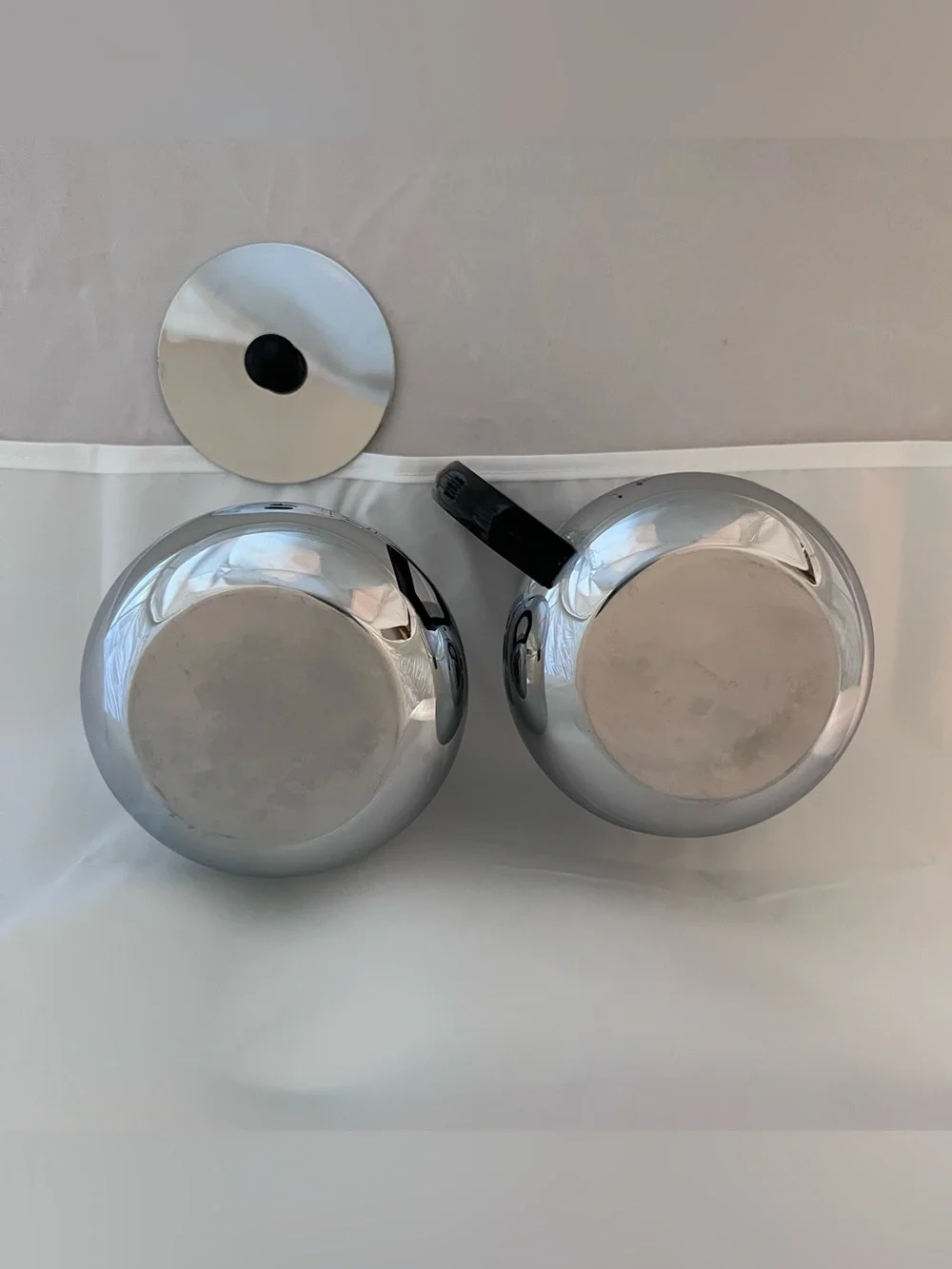 Mid-Century Modern Chrome Creamer and Sugar